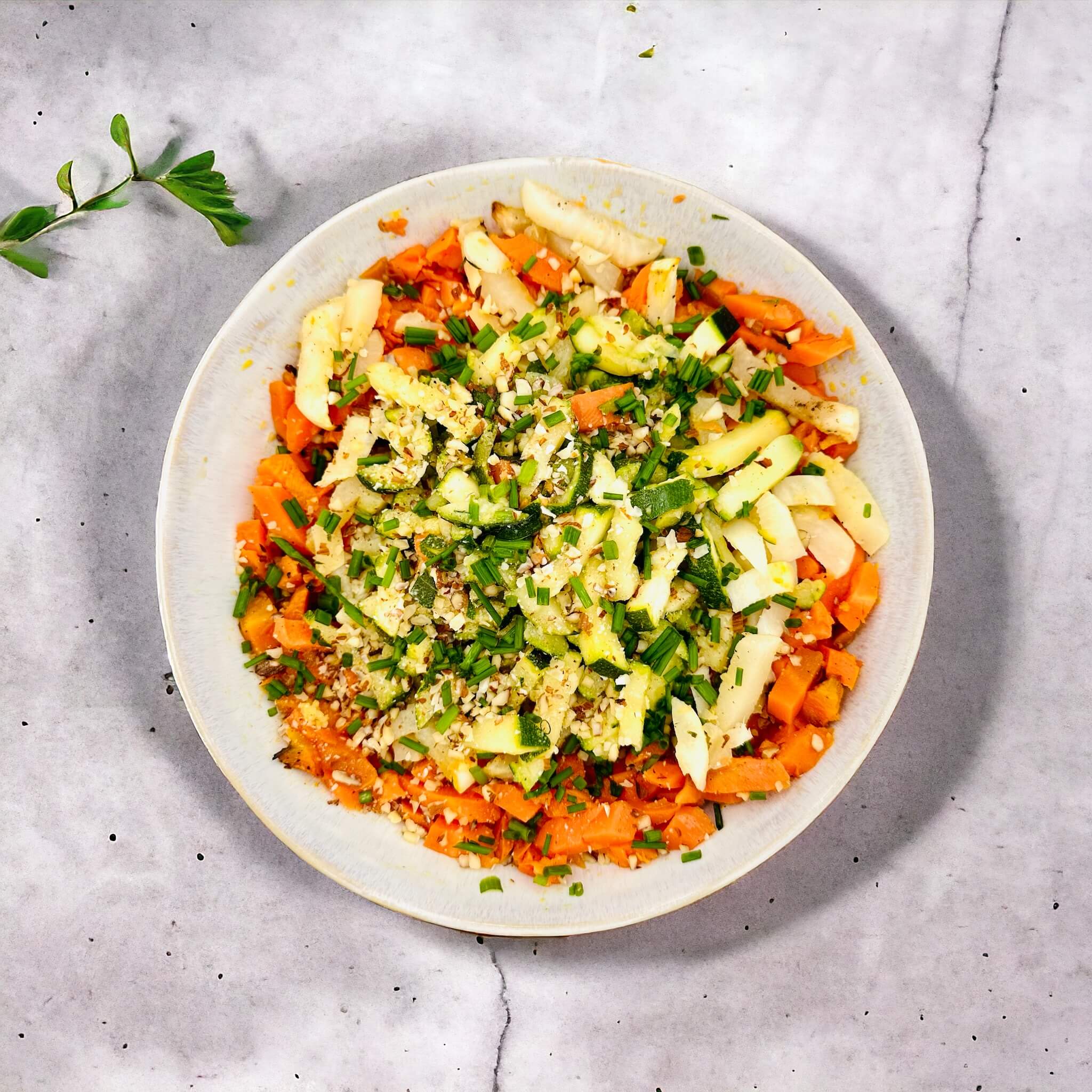 Bowl de légumes de saison rôtis et semoule