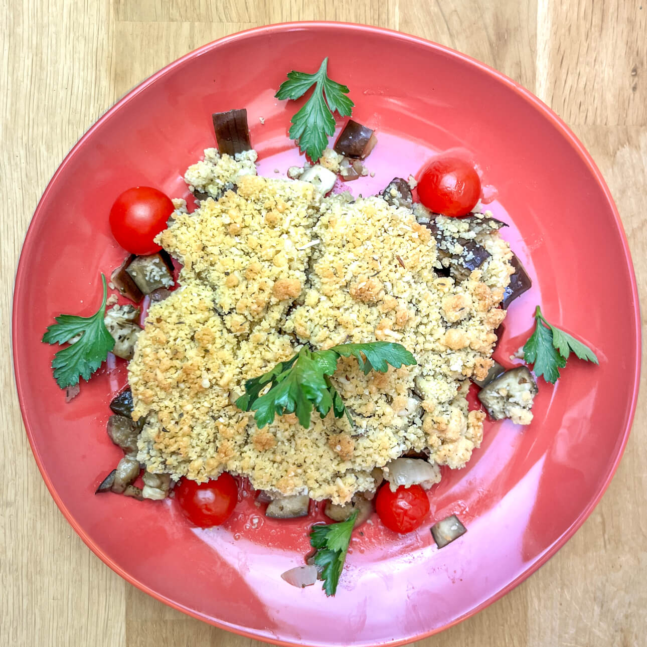 Crumble d’aubergines de Provence
