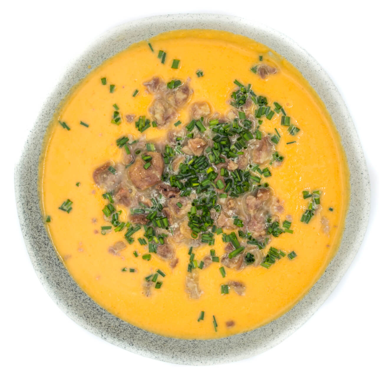Grand velouté de butternut et marron rôti