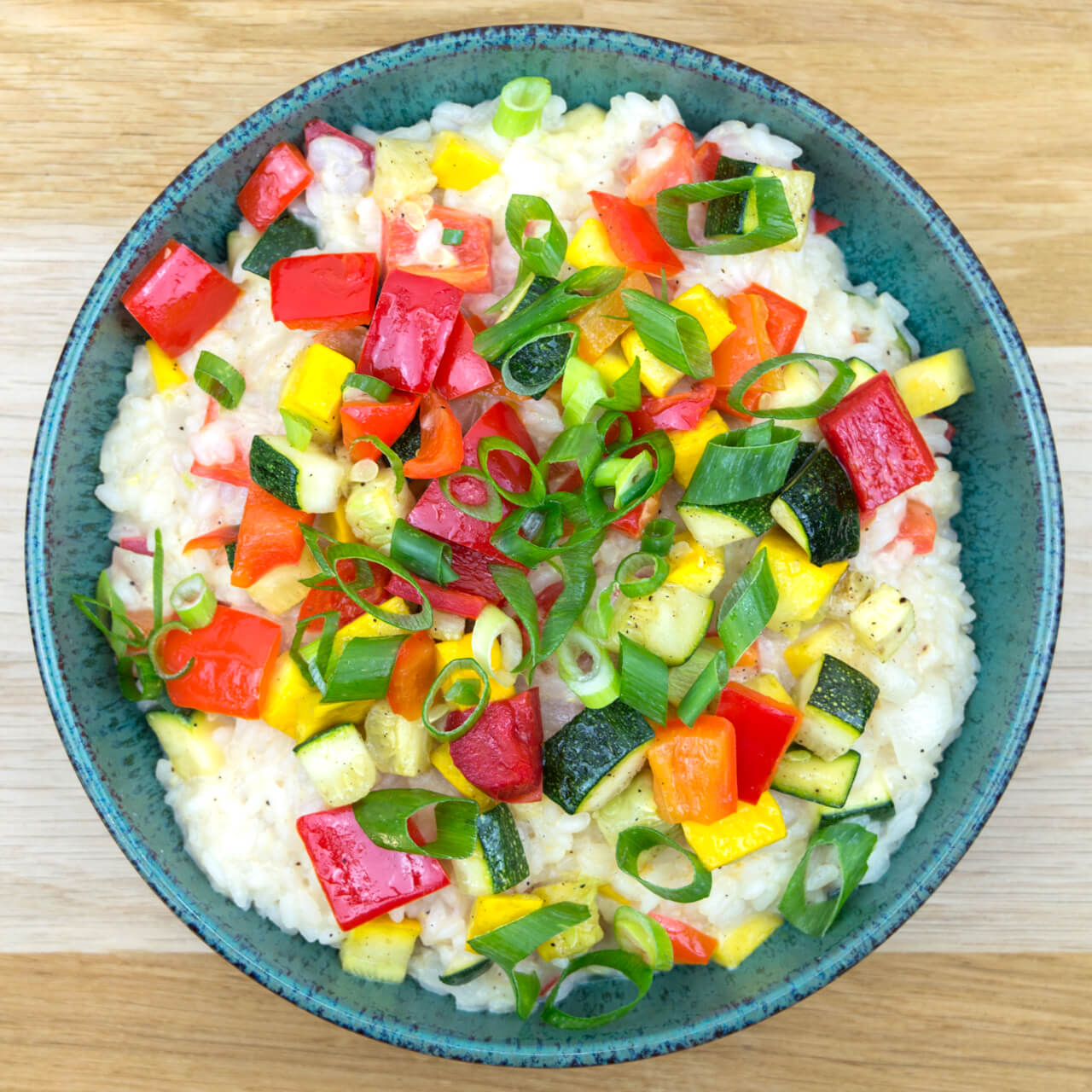 Risotto aux poivrons, courgettes et Grana Padano AOP