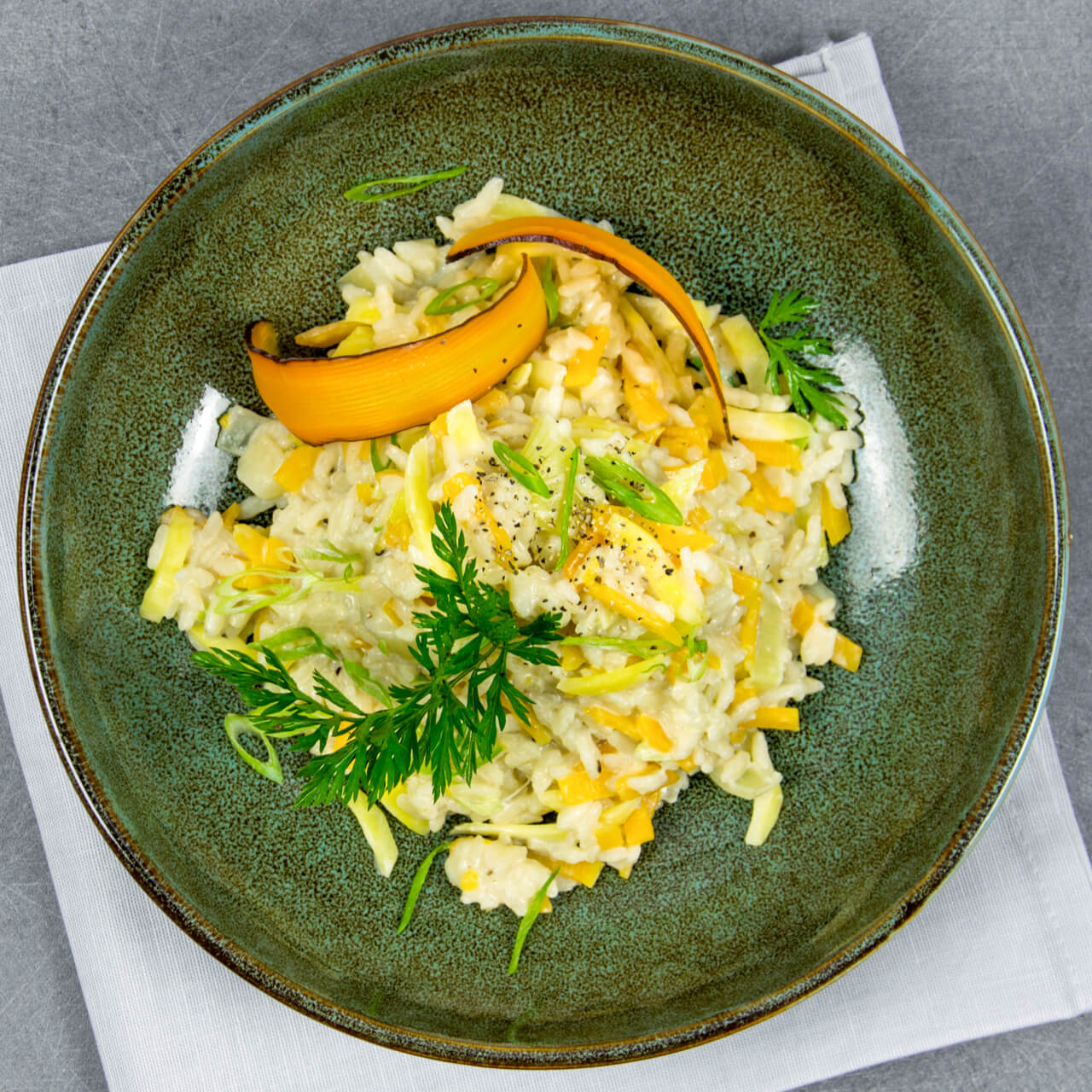 Risotto de légumes de saison bio au comté AOP