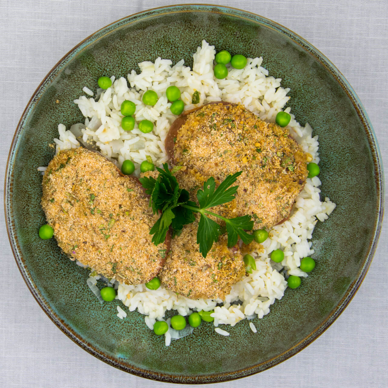 Tomate à la provençale et riz