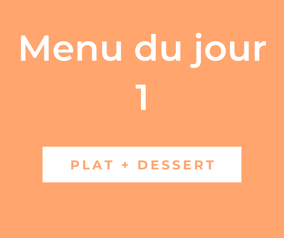 Spaghetti au pesto de basilic et mozzarella + Dessert au choix