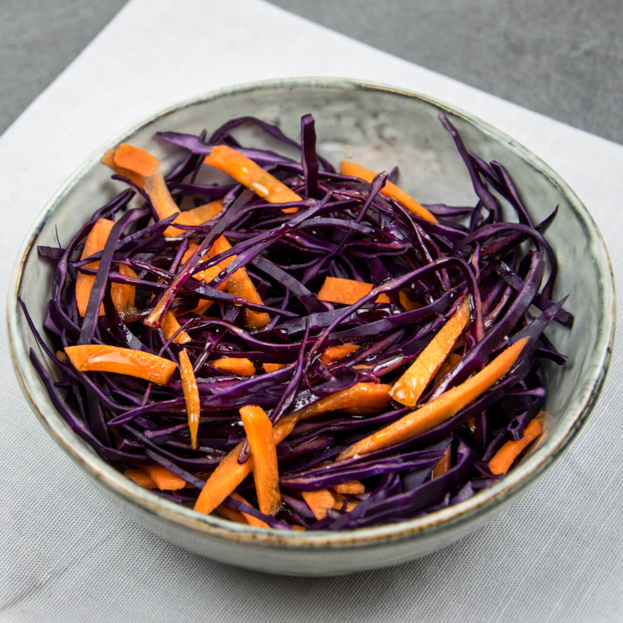 Salade de chou rouge et carotte