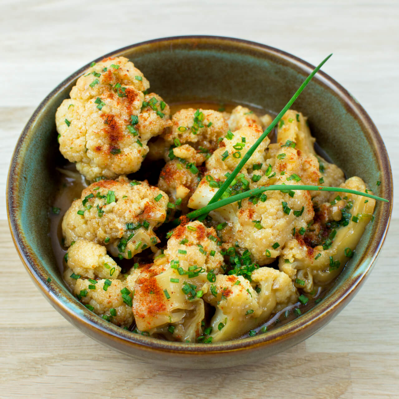 Chou fleur rôti au piment et miel