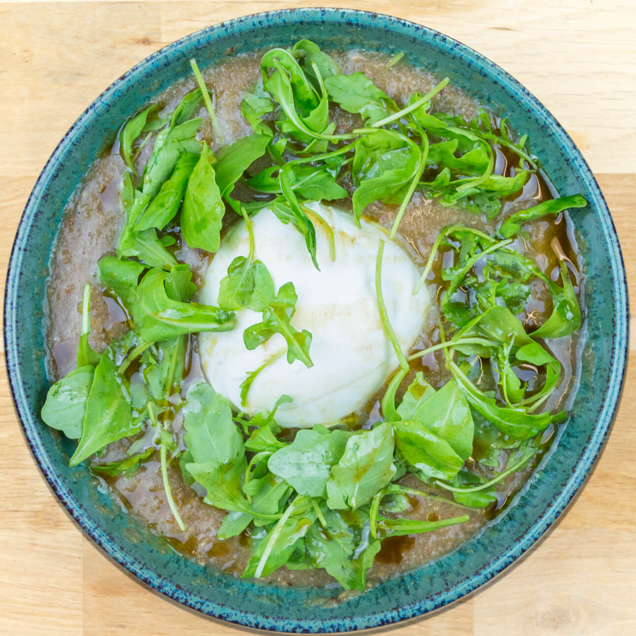 Grand gazpacho, roquette et mozzarella di bufala AOP