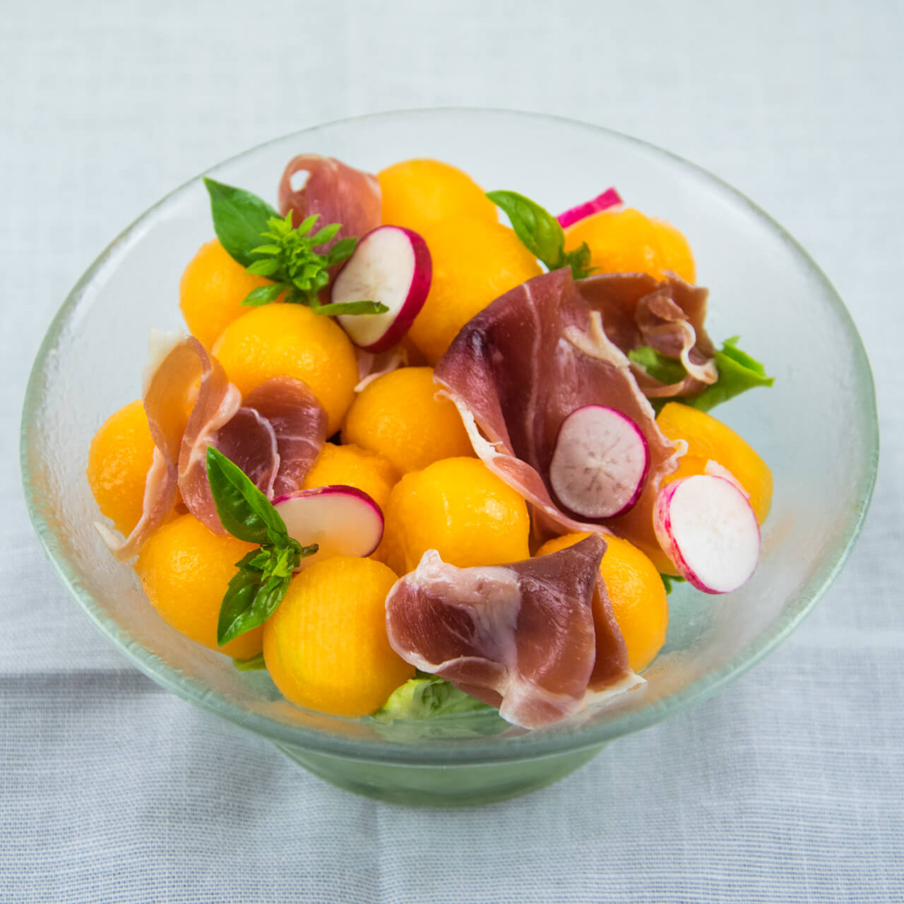 Melon de Provence et jambon cru de Bayonne