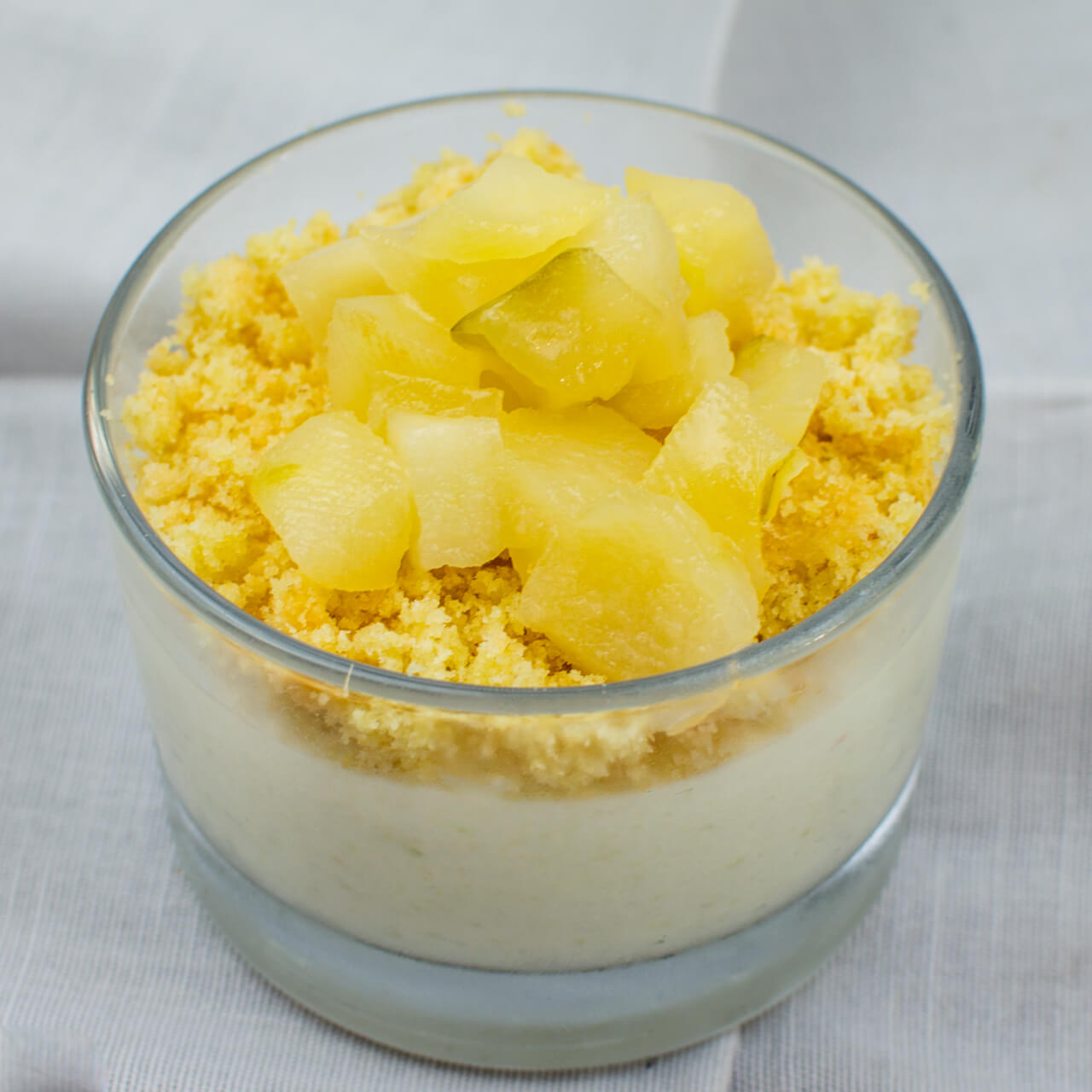 Mousse à la pomme, sablé breton