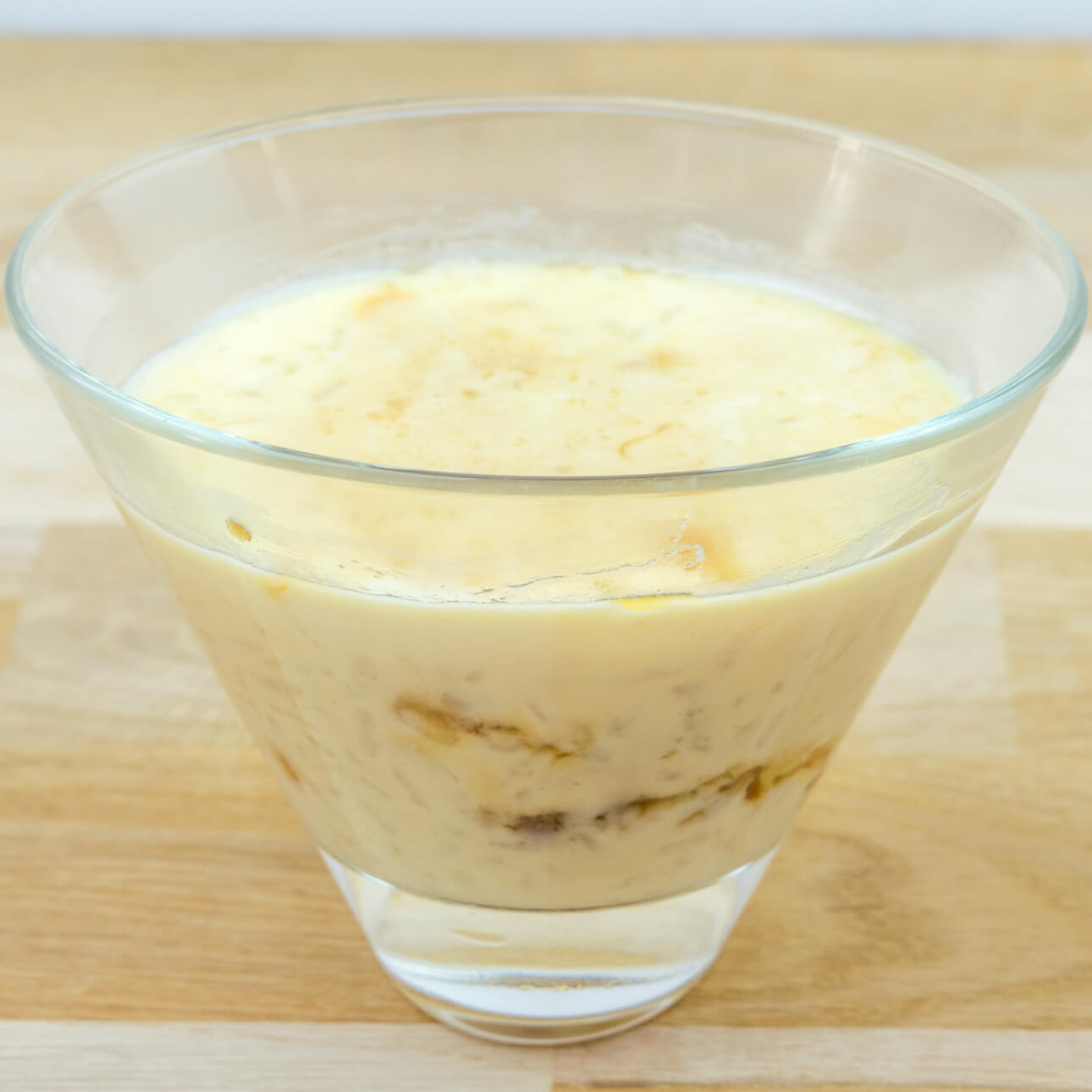 Riz au lait, pomme et caramel