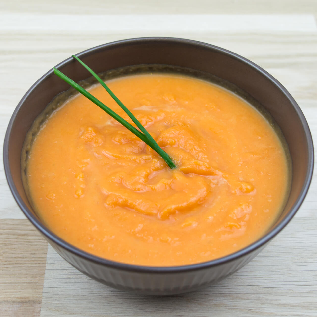 Velouté de patate douce et lait de coco