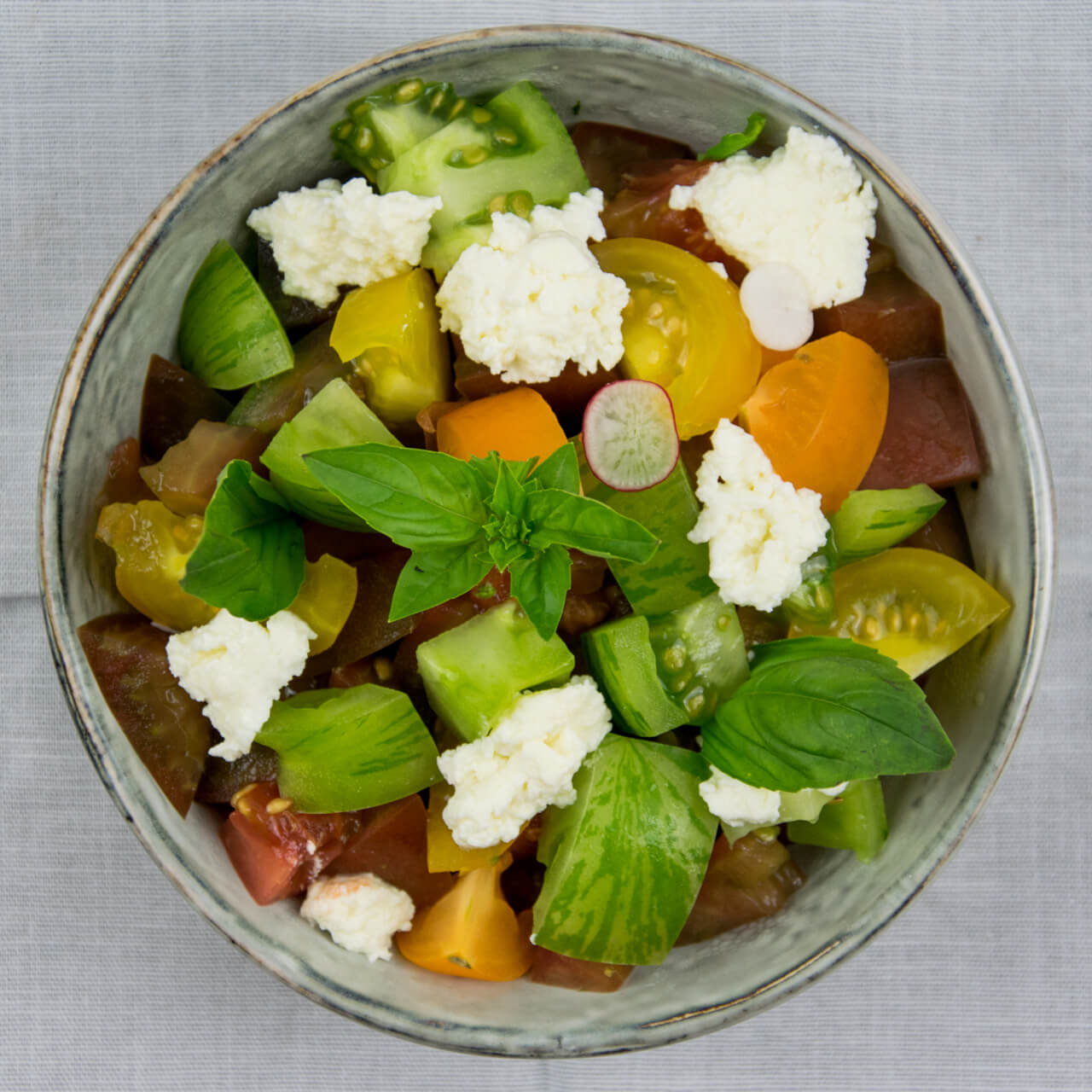 Salade de tomate et brousse