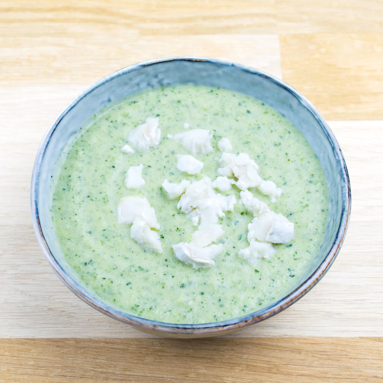 Velouté de courgette au fromage de chèvre